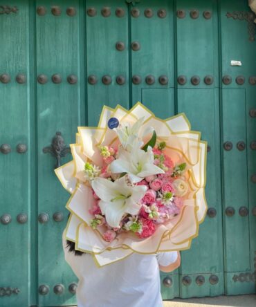 Baby rose, pink con lirio
