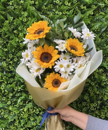 Girasoles con margaritas mix