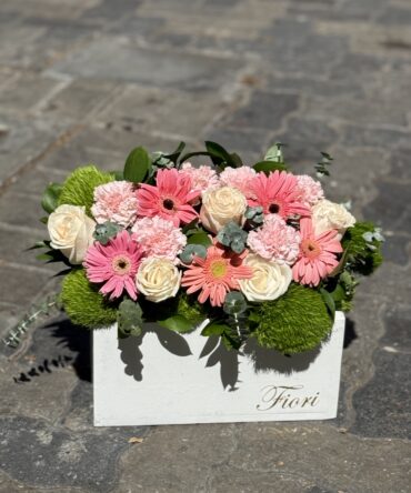 Caja greenball con gerbera