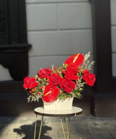 Caja anturio rojo