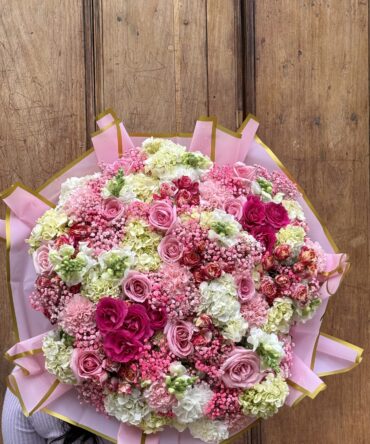 Buchón de Hortencias mix con rosado