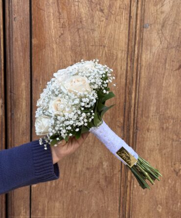 Bouquet de novia rosas blancas