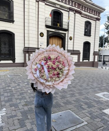 Mega roses pasteles tonos fucsia y pasteles