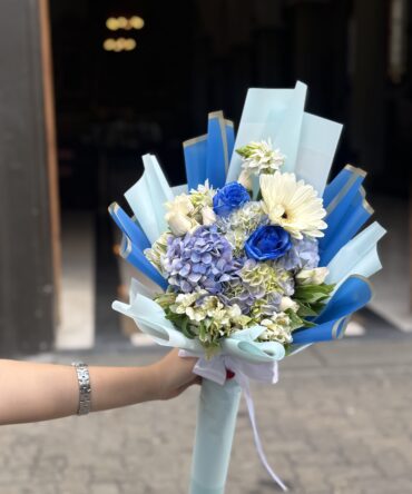 Mini mix de Hortencia tonos azul